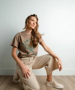 TeaNRose Frances Linen Pants In Oatmeal Apparel