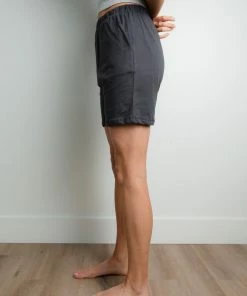 Tres Bien Apparel Weekend Biker Shorts In Charcoal FINAL SALE