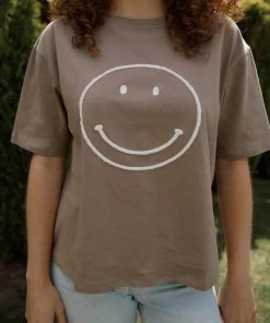 Newbury Kustom All Smiles Graphic Tee In Mocha Apparel