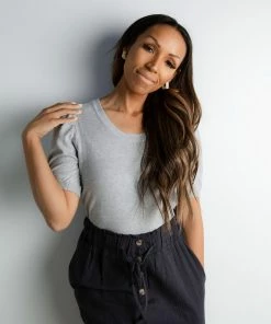 Current Air Melanie Top In Grey