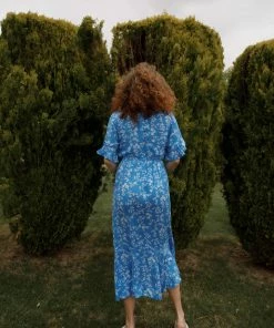 Kori America Blue Skies Floral Dress