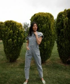 Polagram Sunday Brunch Denim Jumpsuit
