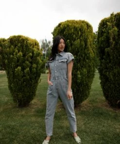 Polagram Sunday Brunch Denim Jumpsuit