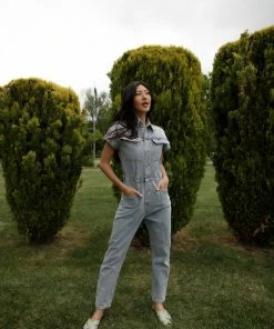 Polagram Sunday Brunch Denim Jumpsuit