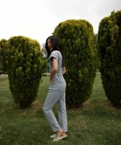 Polagram Sunday Brunch Denim Jumpsuit