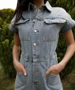Polagram Sunday Brunch Denim Jumpsuit
