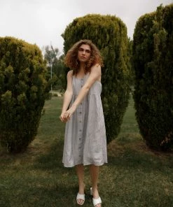 Cotton Bleu Fawn Striped Dress Apparel