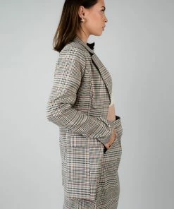 TeaNRose Julia Plaid Blazer Apparel
