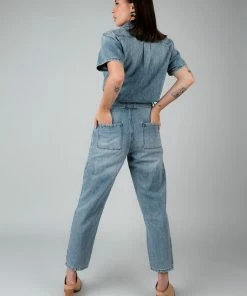 TeaNRose Jane Denim Jumpsuit Apparel