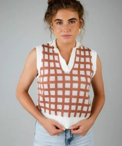Calista Checked Out Vest Apparel