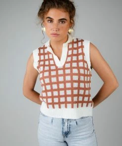 Calista Checked Out Vest Apparel