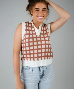Calista Checked Out Vest Apparel