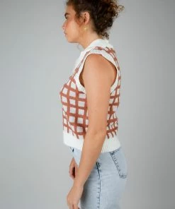 Calista Checked Out Vest Apparel