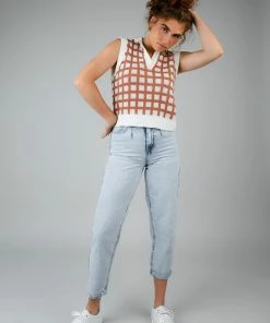 Calista Checked Out Vest Apparel