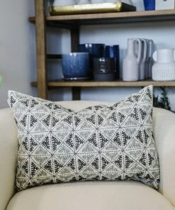 Indaba Home Decor Embroidered Lumbar Pillow
