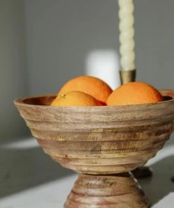 Creative Co-op Mango Ridged Bowl Kitchen