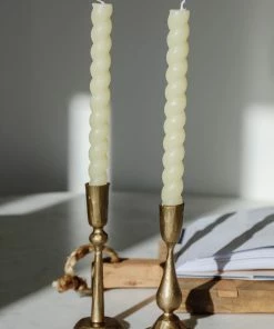 Creative Co-op Home Decor Antique Brass Taper Holder