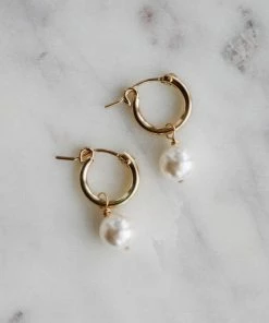 Katie Waltman Jewelry Hepburn Pearl Huggies