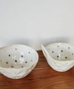 Creative Co-op Stoneware Colander Kitchen