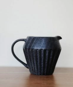 Creative Co-op Kitchen Black Glazed Creamer