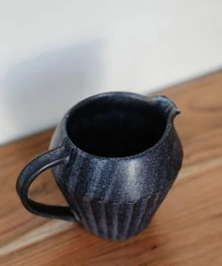 Creative Co-op Kitchen Black Glazed Creamer