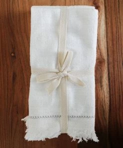 Creative Co-op Cotton Fringe Cloth Napkins Kitchen