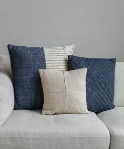 Creative Co-op Woven Wool Pillow With Stripes Home Decor