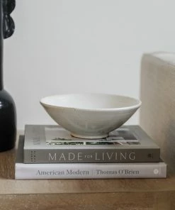 Creative Co-op Home Decor White Amber Bowl