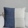 Creative Co-op Woven Wool Pillow With Stripes Home Decor