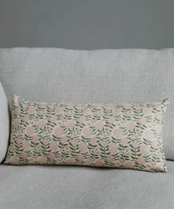 Creative Co-op Pink Floral Lumbar Pillow