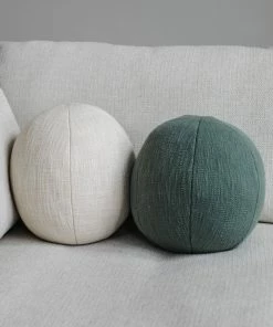 Creative Co-op Cotton Slub Orb Pillow Home Decor