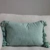 Creative Co-op Aqua Lumbar With Tassels Home Decor