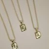 Beautysis Golden Days Initial Pendent Necklace Accessories