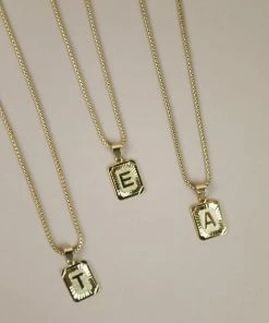 Beautysis Golden Days Initial Pendent Necklace Accessories