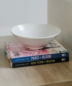 Creative Co-op Home Decor White Amber Bowl