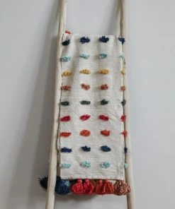 Creative Co-op Home Decor Mutli Color Tufted Dot Throw