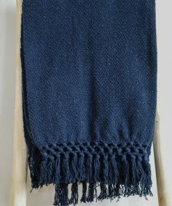 Creative Co-op Home Decor William Cotton Blend Throw With Fringe