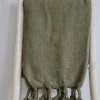 Creative Co-op Home Decor Cotton Throw With Pom Pom Tassels