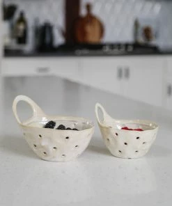 Creative Co-op Stoneware Colander Kitchen