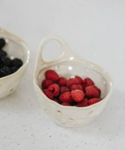 Creative Co-op Stoneware Colander Kitchen