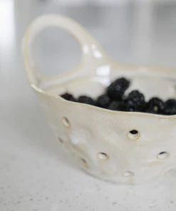 Creative Co-op Stoneware Colander Kitchen