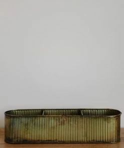 Creative Co-op Home Decor Galvanized Metal Planter