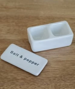 Creative Co-op Kitchen Salt & Pepper Pinch Pot