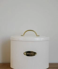 Creative Co-op Cream Storage Bread Box