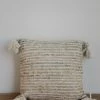 Creative Co-op Harding Cream Woven Pillow Home Decor