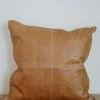 Classic Home Leather Chestnut Pillow