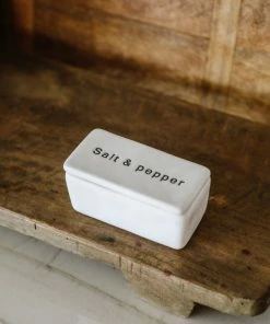 Creative Co-op Kitchen Salt & Pepper Pinch Pot