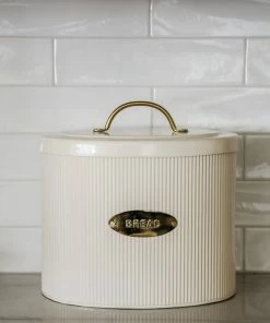 Creative Co-op Cream Storage Bread Box