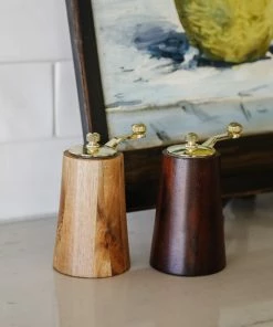 Creative Co-op Kitchen Acacia Wood Pepper Mill