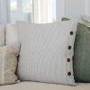 Creative Co-op Grey Skinny Stripe Pillow